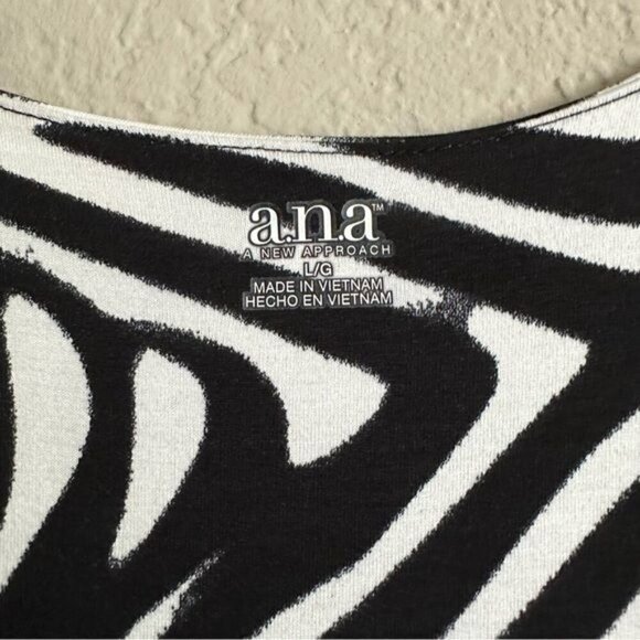 A.N.A. A New Approach Sleeveless Zebra Print Midi Dress Women's Size Large - Picture 6 of 8